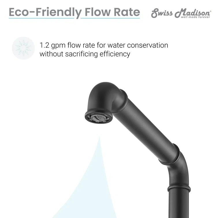 Avallon 8 in. Widespread, Sleek Handle, Bathroom Faucet