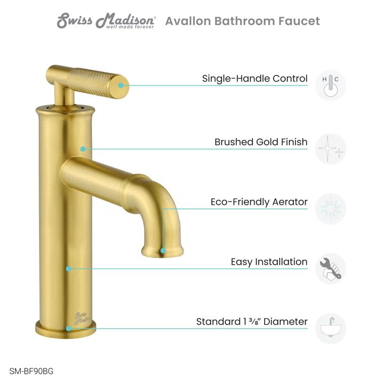 Avallon Single Hole, Single-Handle Sleek, Bathroom Faucet