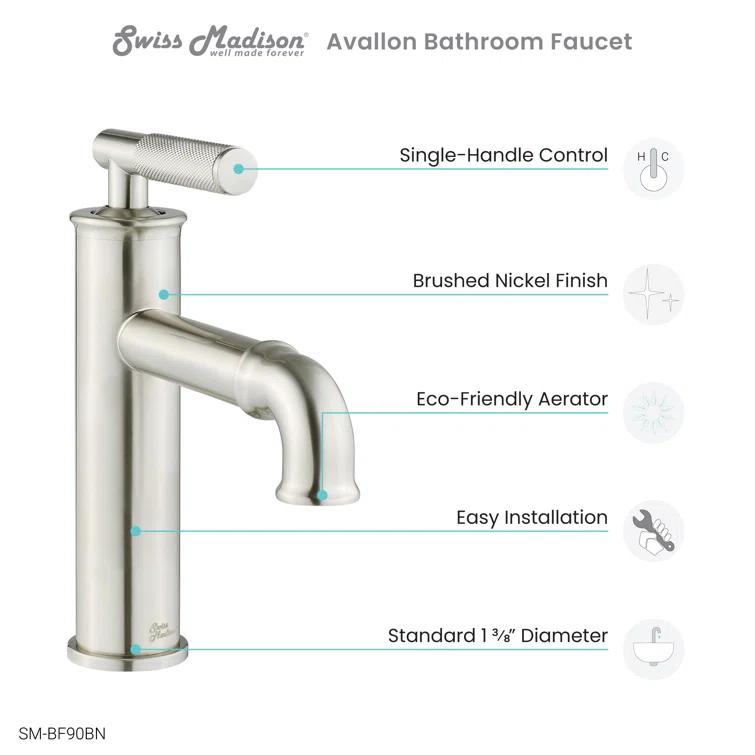 Avallon Single Hole, Single-Handle Sleek, Bathroom Faucet