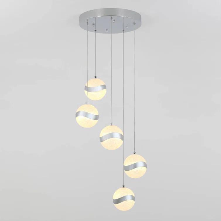 5 - Light Chrome LED Sphere Pendant