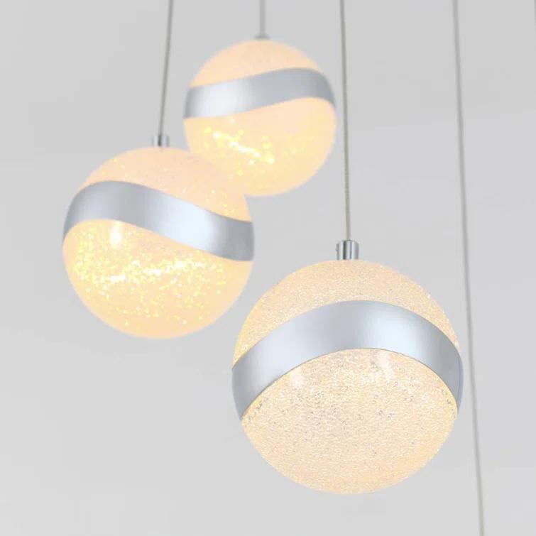 5 - Light Chrome LED Sphere Pendant