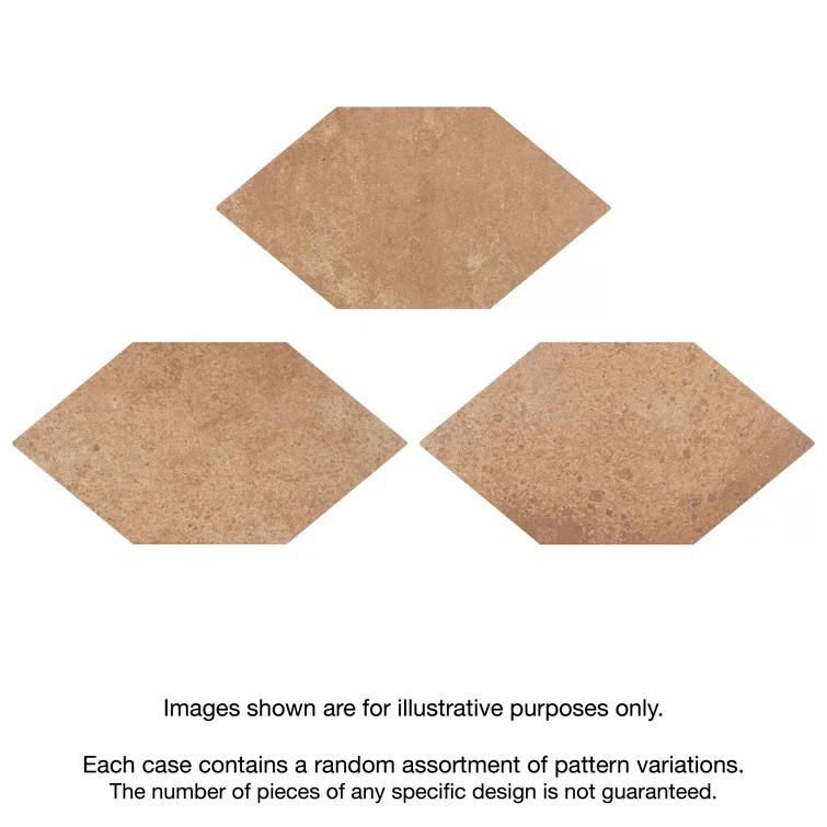 Merola Tile Volterra 7" x 13" Porcelain Stone Look Wall & Floor Tile