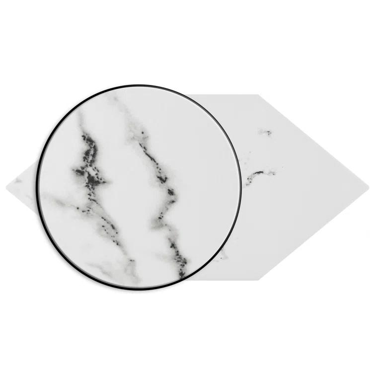 Timeless Calacatta Kayak 6-1/2" x 12-1/2" Porcelain Stone Look Wall & Floor Tile