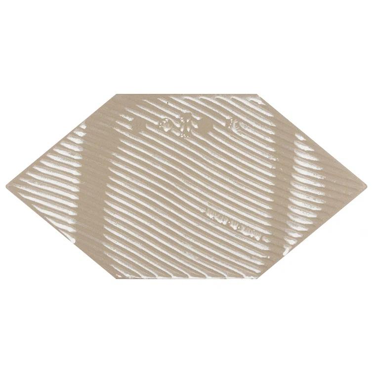 Timeless Calacatta Kayak 6-1/2" x 12-1/2" Porcelain Stone Look Wall & Floor Tile