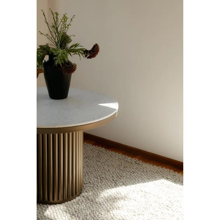 Ione 42'' Round Marble Dining Table