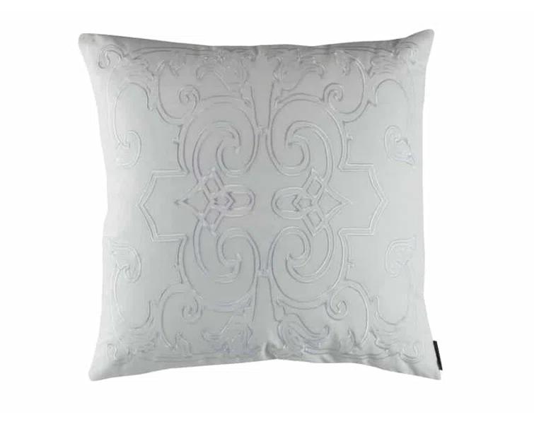 Lili Alessandra Mozart Appliqued Feather Linen Throw Pillow