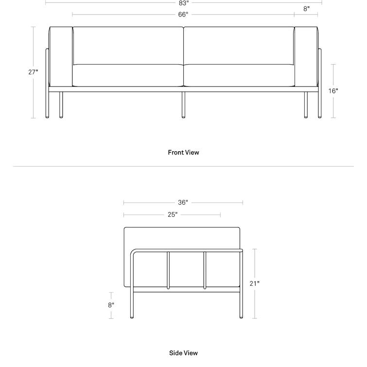 Cache 83'' Upholstered Sofa