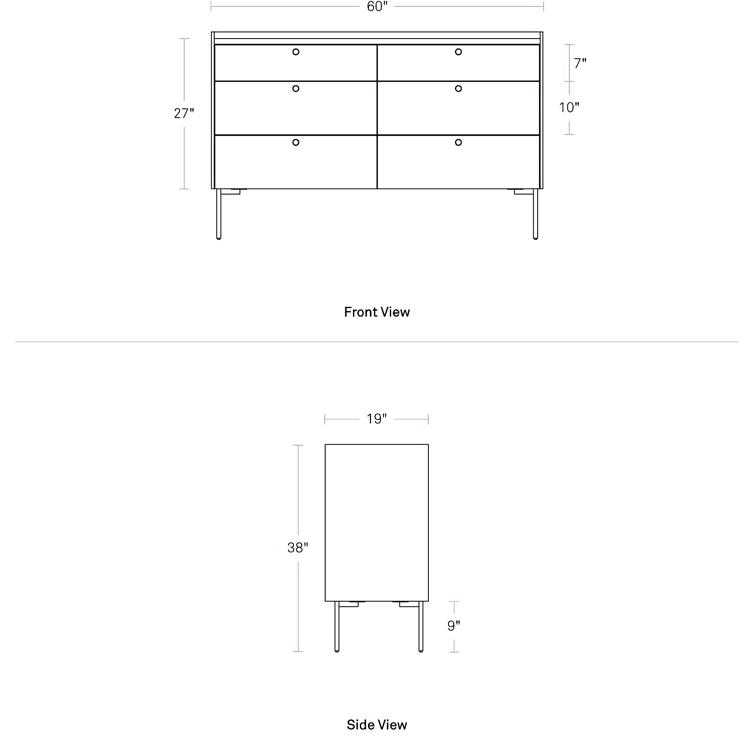 Peek 60'' W 6 - Drawer Dresser