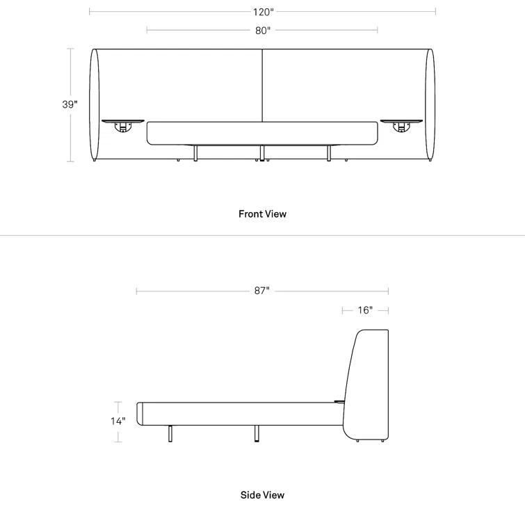 Hunker Upholstered Panel Bed