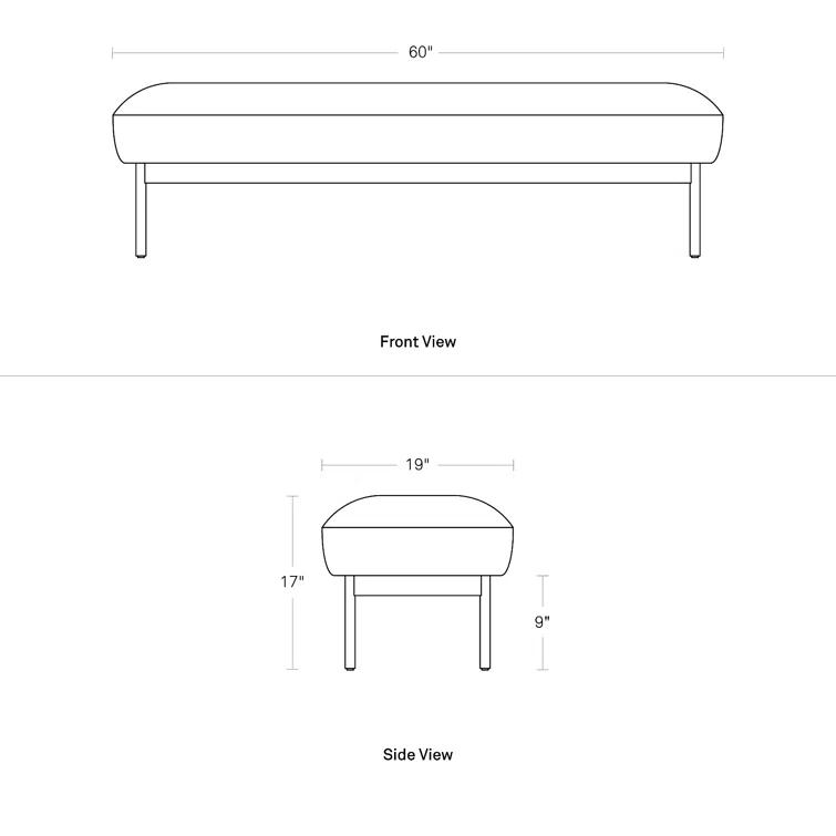 Puff Puff Polyester Upholstered Bench