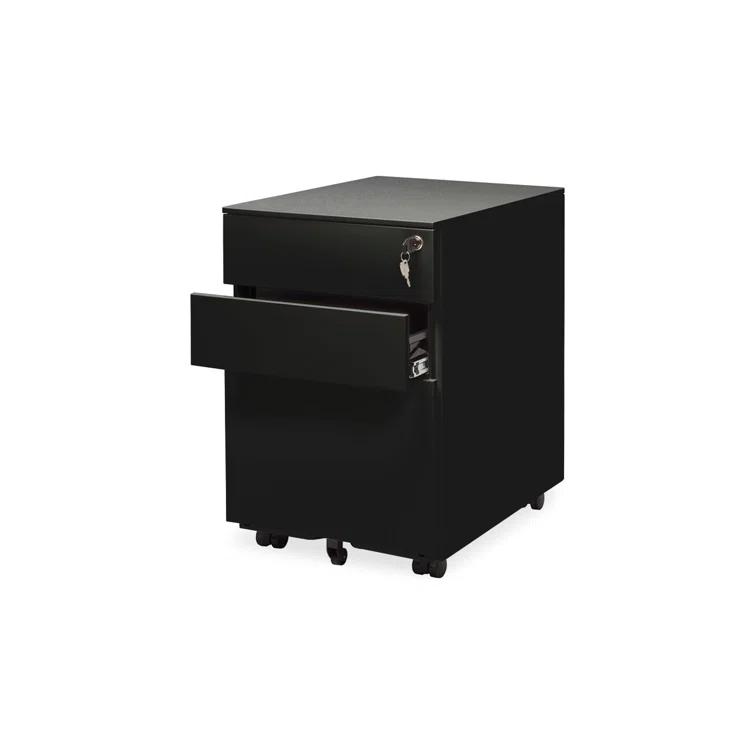 Blu Dot No. 1 15.25'' Wide 3 -Drawer Mobile Steel File Cabinet