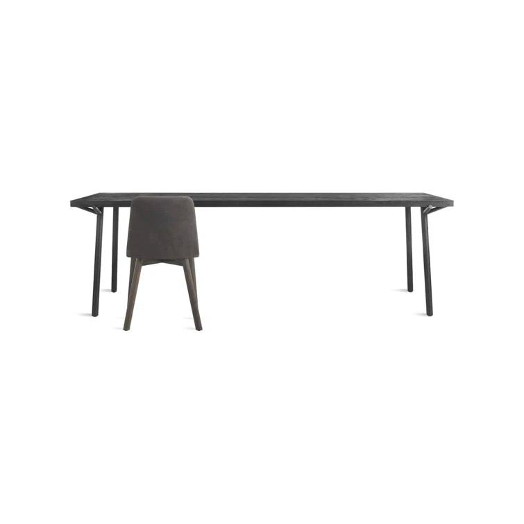 Branch Oak Solid Wood Top Metal Base Dining Table