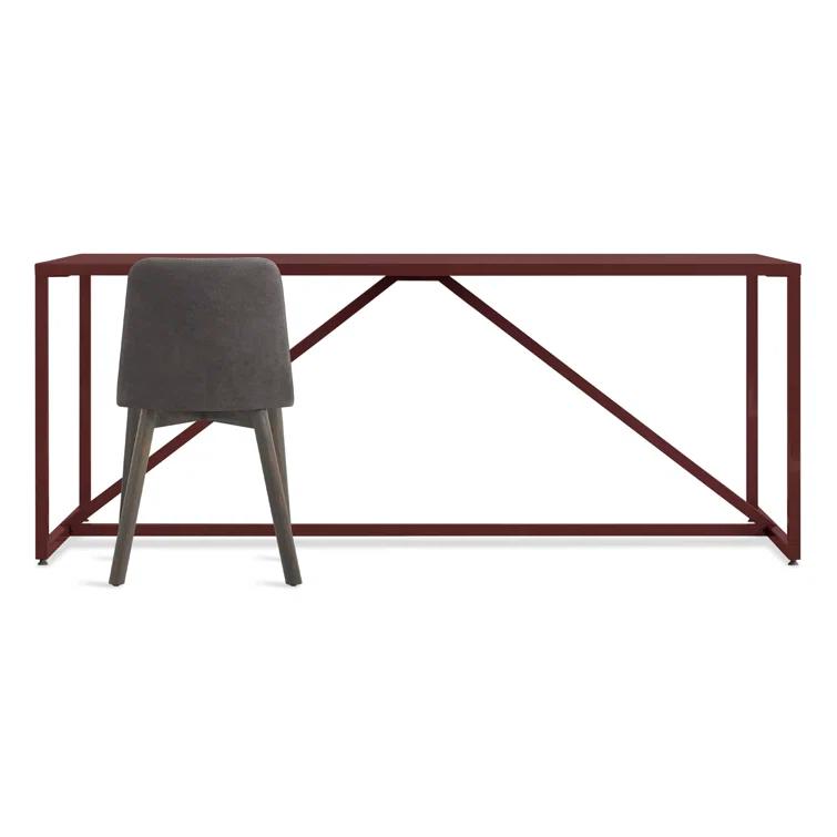 Blu Dot Strut Walnut Metal Base Dining Table