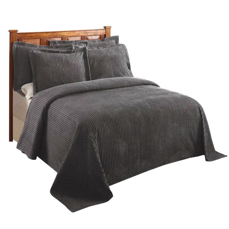 Better Trends Jullian 100% Cotton Tufted - Classic Stripe Bedspread Soft & Cozy Bedding for All Seasons, Machine Washable Coverlet