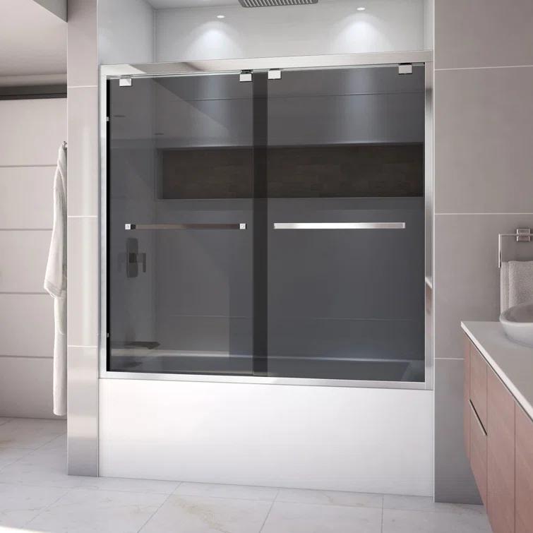 DreamLine Encore 56-60 in. W x 58 in. H Semi-Frameless Bypass Sliding Tub Door