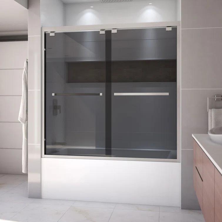 DreamLine Encore 56-60 in. W x 58 in. H Semi-Frameless Bypass Sliding Tub Door