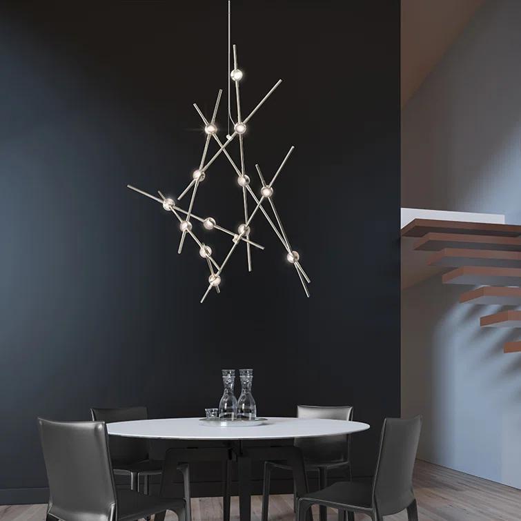 SONNEMAN Constellation® 13 - Light Dimmable LED Sputnik Modern Linear Chandelier