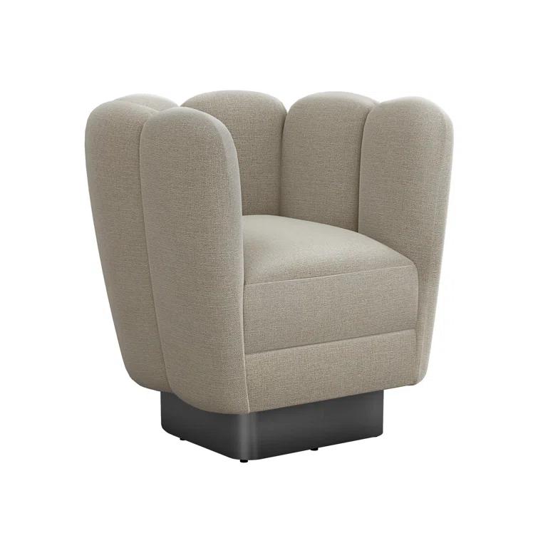 Gallery Upholstered Swivel Barrel Chair