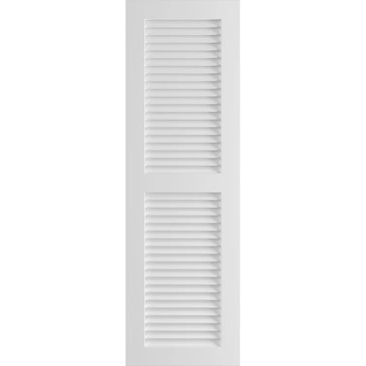 True Fit PVC Two Equal Louver Shutters