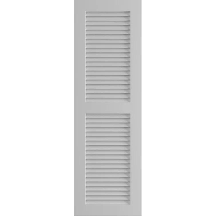 True Fit PVC Two Equal Louver Shutters
