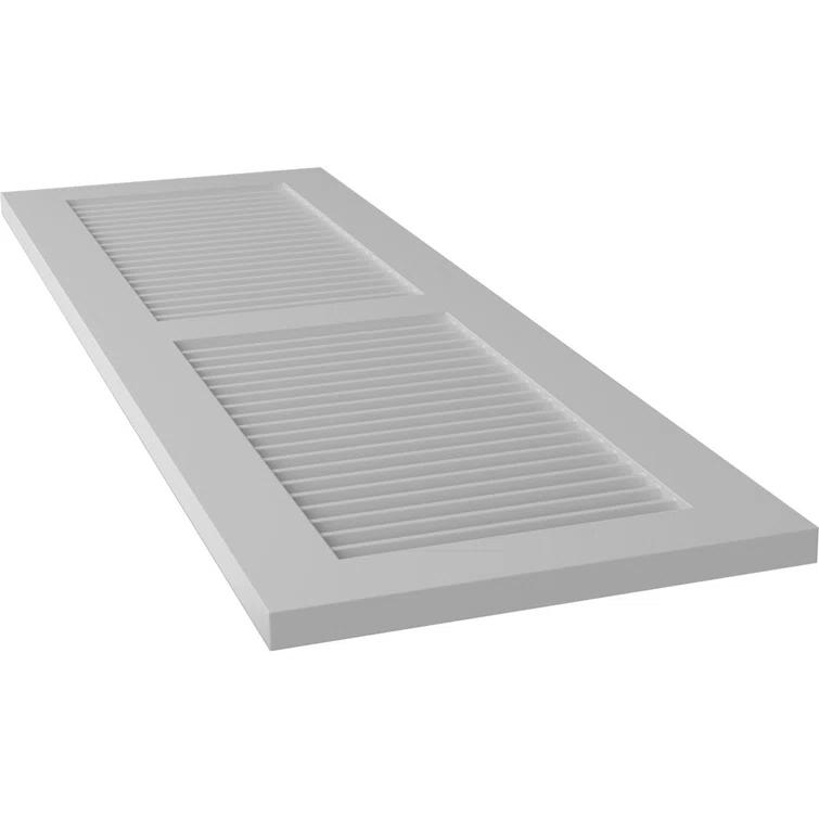 True Fit PVC Two Equal Louver Shutters