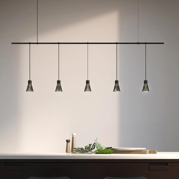 Suspenders® 5 - Light Satin Black LED Kitchen Island Pendant