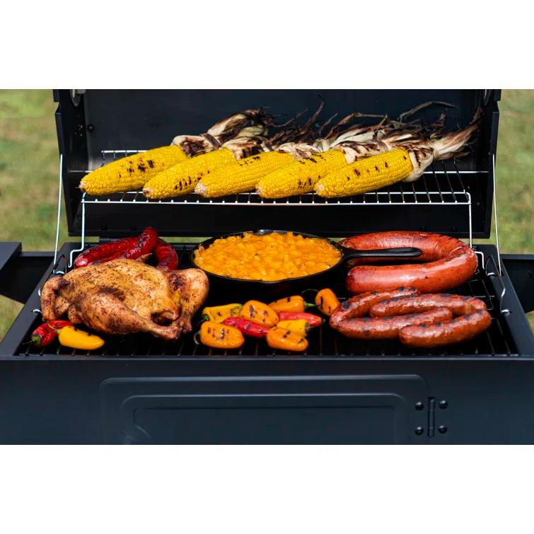 Charbroil American Gourmet Sante Fe 615 Charcoal Grill with Side Shelves