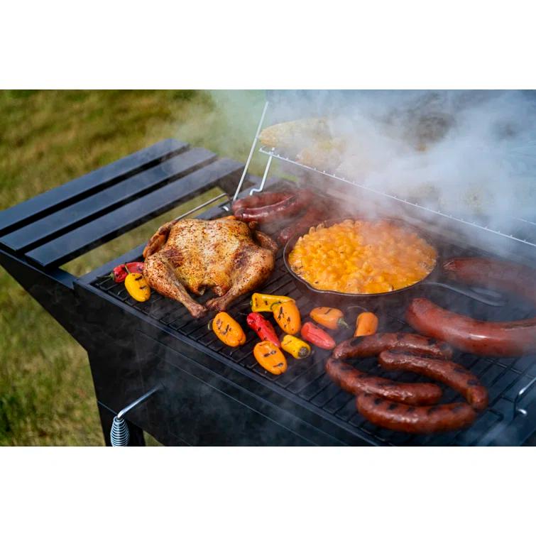 Charbroil American Gourmet Sante Fe 615 Charcoal Grill with Side Shelves