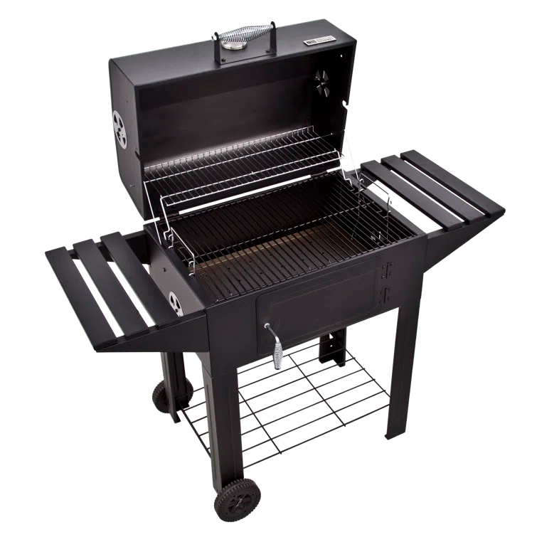 Charbroil American Gourmet Sante Fe 615 Charcoal Grill with Side Shelves