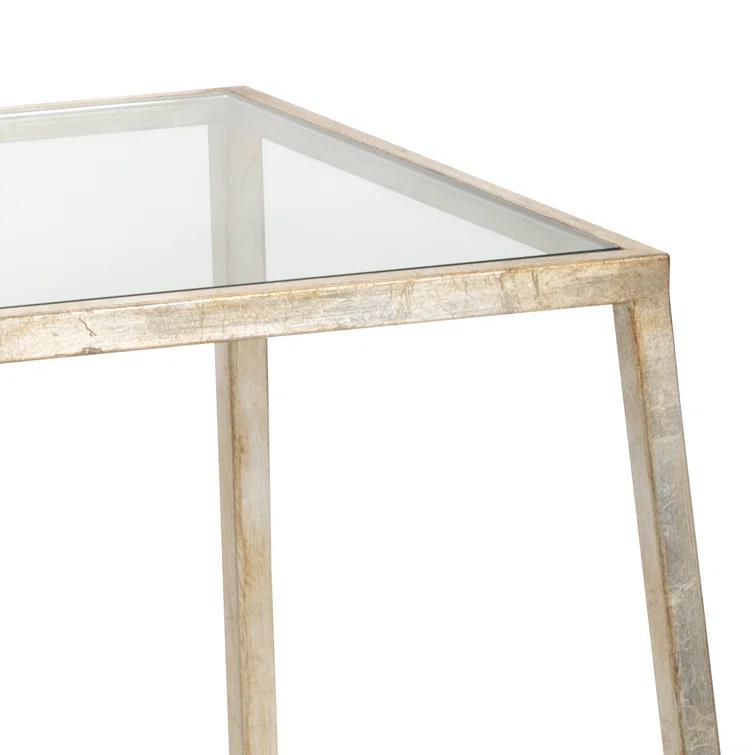 Chelsea House Bauhaus Glass Top End Table