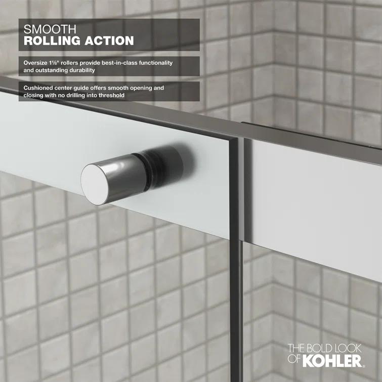 Levity 59.63" x 74" Bypass Shower Door with CleanCoat® Technology