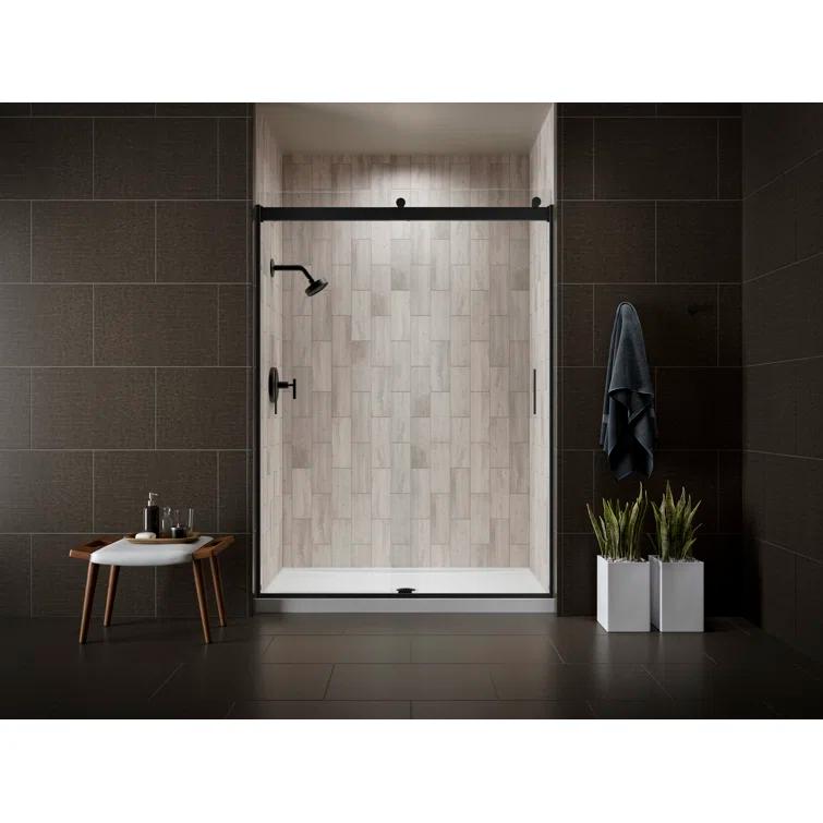 Kohler Levity 47.63" x 74" Double Sliding Shower Door with Blade Handles with CleanCoat® Technology K-706010-L-ABZ
