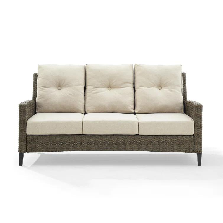 Rockport 77.13'' Polyethylene (PE) Wicker Outdoor Patio Sofa