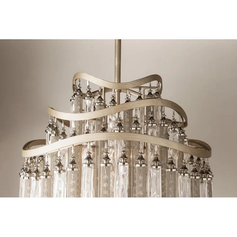Chimera 10-Light Shaded Tiered Chandelier