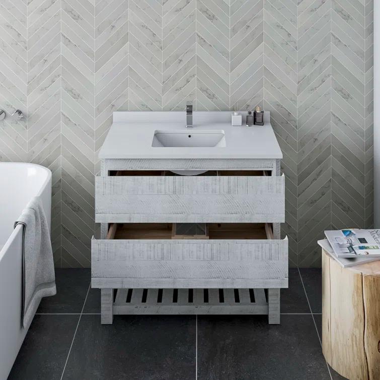Fresca Formosa 35" Free-Standing Open Bottom Single Bathroom Vanity Base Only