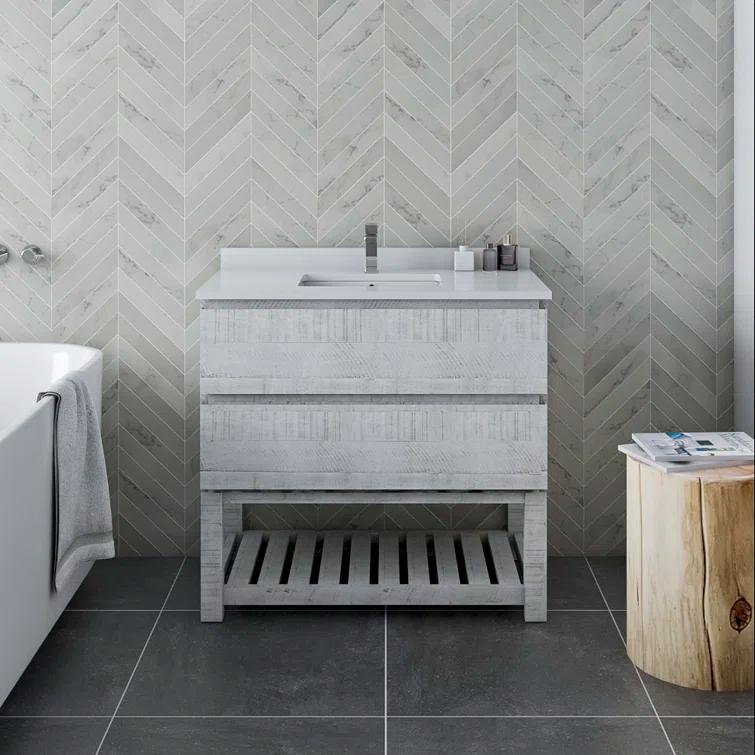 Fresca Formosa 35" Free-Standing Open Bottom Single Bathroom Vanity Base Only