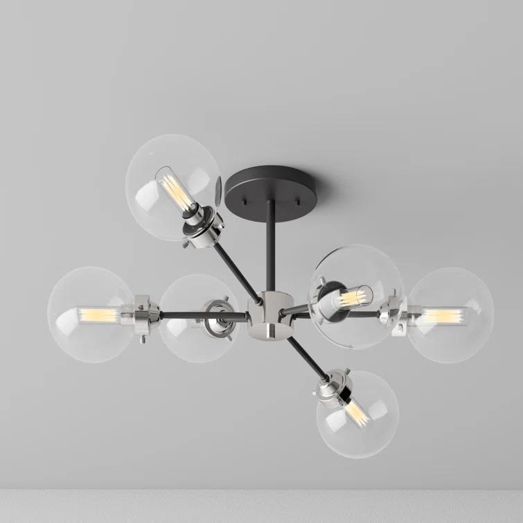 Blevins Glass Semi Flush Mount