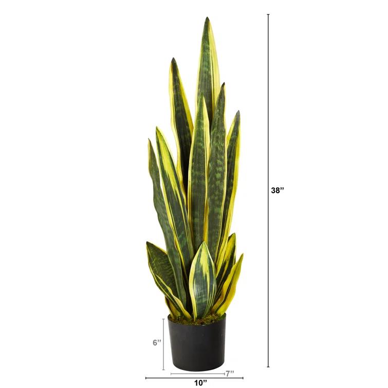Primrue Faux Snake Plant (Sansevieria) Tree in Planter