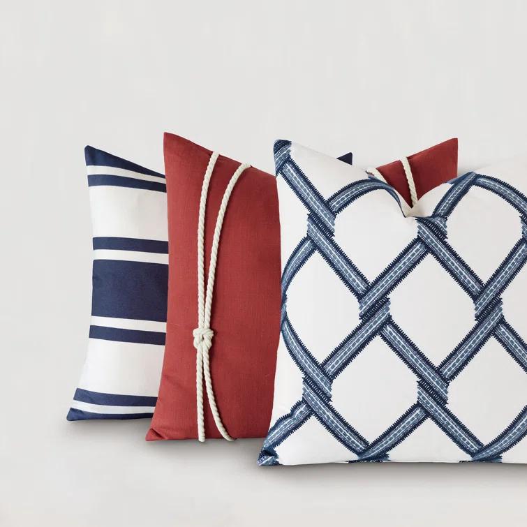 Striped Reversible Throw Pillow