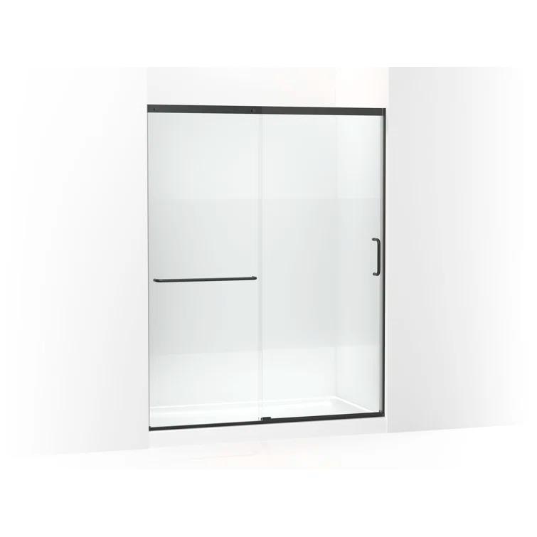 Elate Tall Sliding Shower Door, 75-1/2-In H X 56-1/4 - 59-5/8-In W, With Heavy 5/16-In Thick Crystal Clear Glass