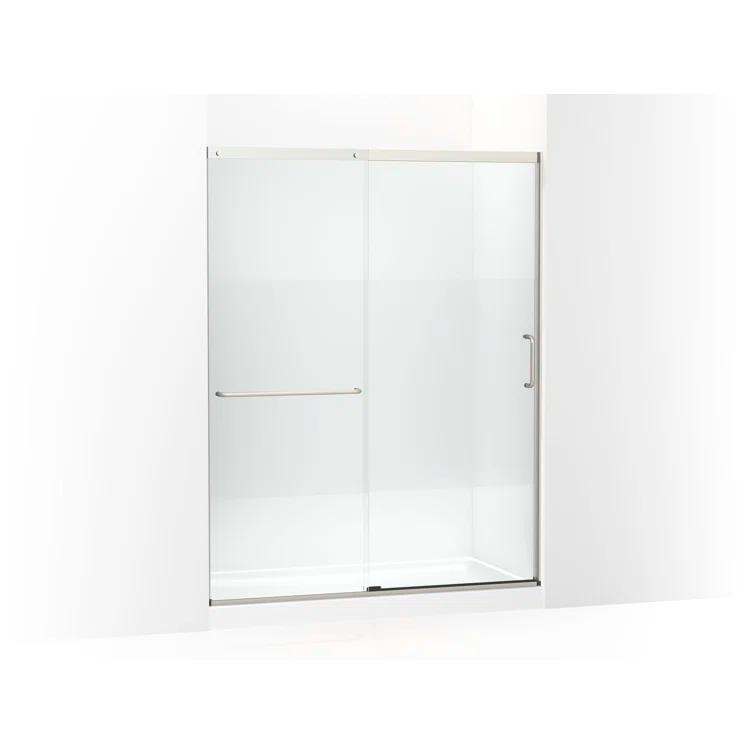 Elate Tall Sliding Shower Door, 75-1/2-In H X 56-1/4 - 59-5/8-In W, With Heavy 5/16-In Thick Crystal Clear Glass