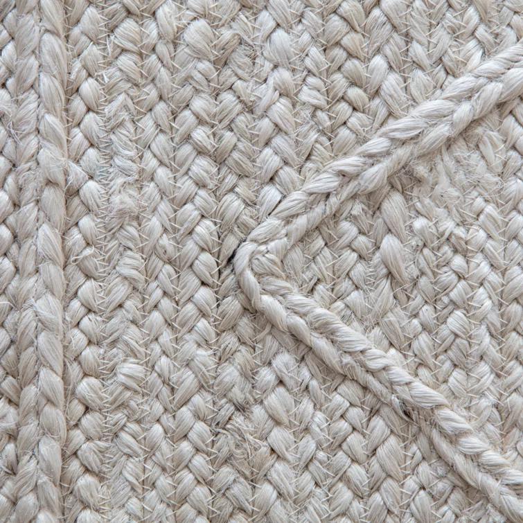 Albans Chevron Handmade Hand-Loomed Jute Area Rug in Ivory