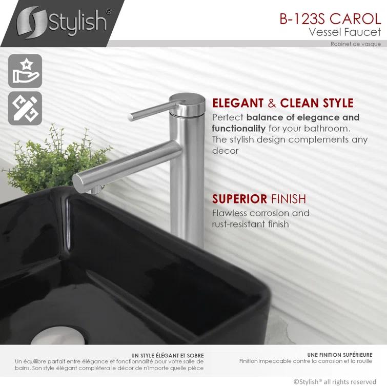 Stylish Aura Carol One-Handle Vessel Bathroom Faucet