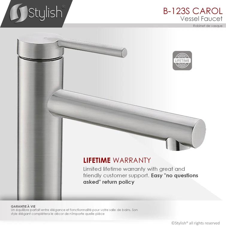 Stylish Aura Carol One-Handle Vessel Bathroom Faucet