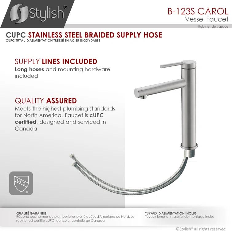 Stylish Aura Carol One-Handle Vessel Bathroom Faucet