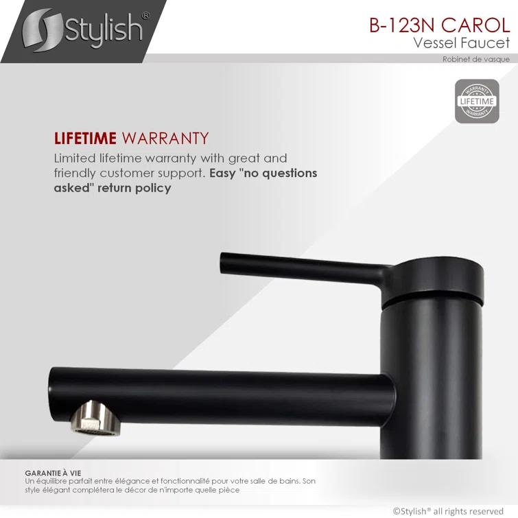 Stylish Aura Carol One-Handle Vessel Bathroom Faucet