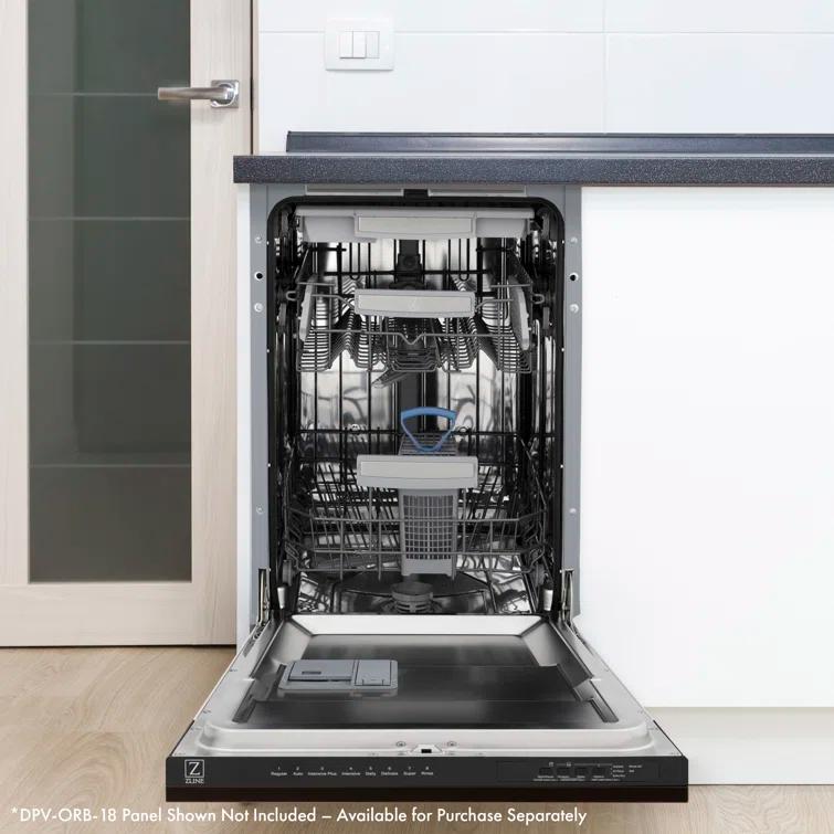 ZLINE DWV-18 ZLINE 18 in. Tallac Series Dishwasher in Custom Panel Ready W/ Stainless Steel Tub, 51dBa