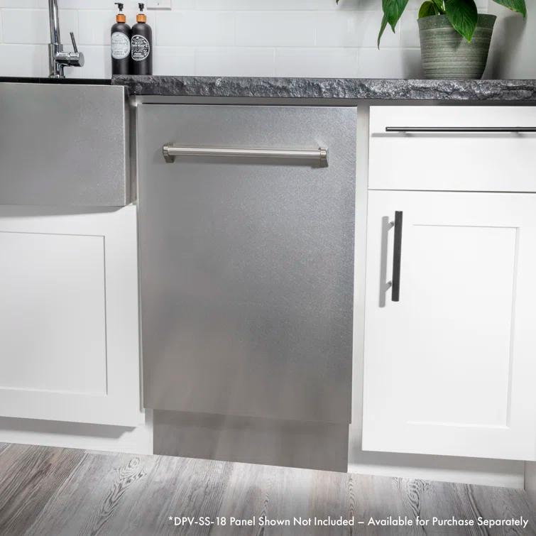 ZLINE DWV-18 ZLINE 18 in. Tallac Series Dishwasher in Custom Panel Ready W/ Stainless Steel Tub, 51dBa