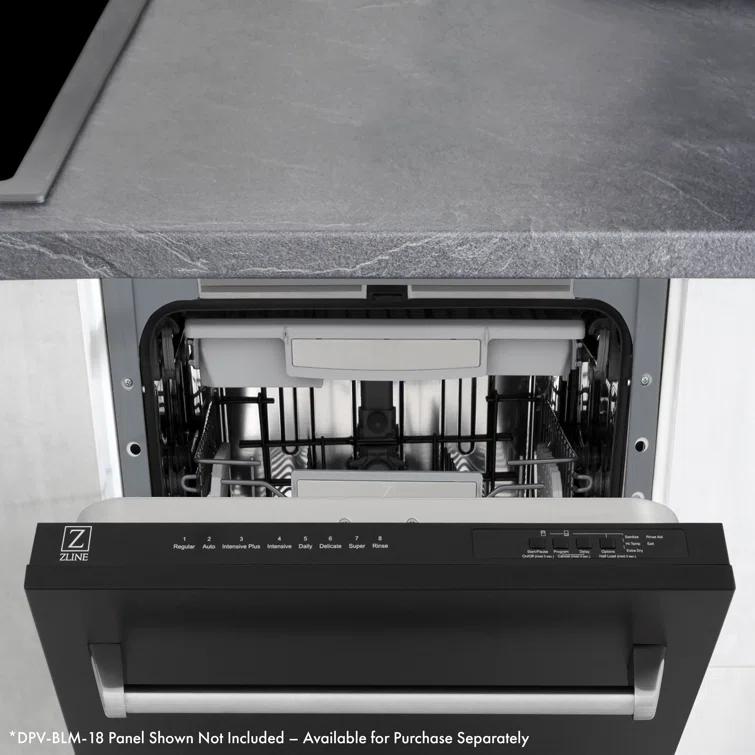 ZLINE DWV-18 ZLINE 18 in. Tallac Series Dishwasher in Custom Panel Ready W/ Stainless Steel Tub, 51dBa