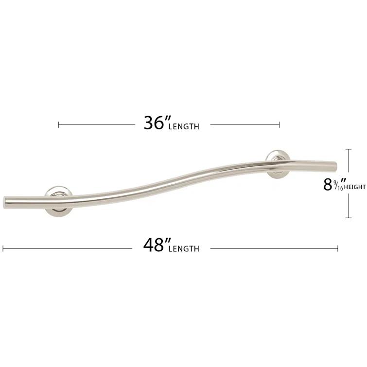 Lifestyle & Wellness Stainless Steel Wave Grab Bar